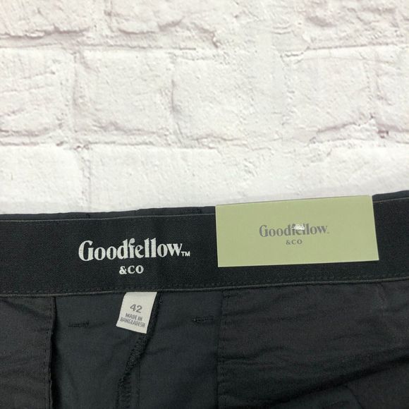 NWT Goodfellow & Co. Men Chino Tech Shorts Size 42 Black B222 -17 - Picture 9 of 16